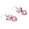Pink 12x12mm CZ Heart Cluster Drop Earrings Sterling Silver or Gold-Filled product 3